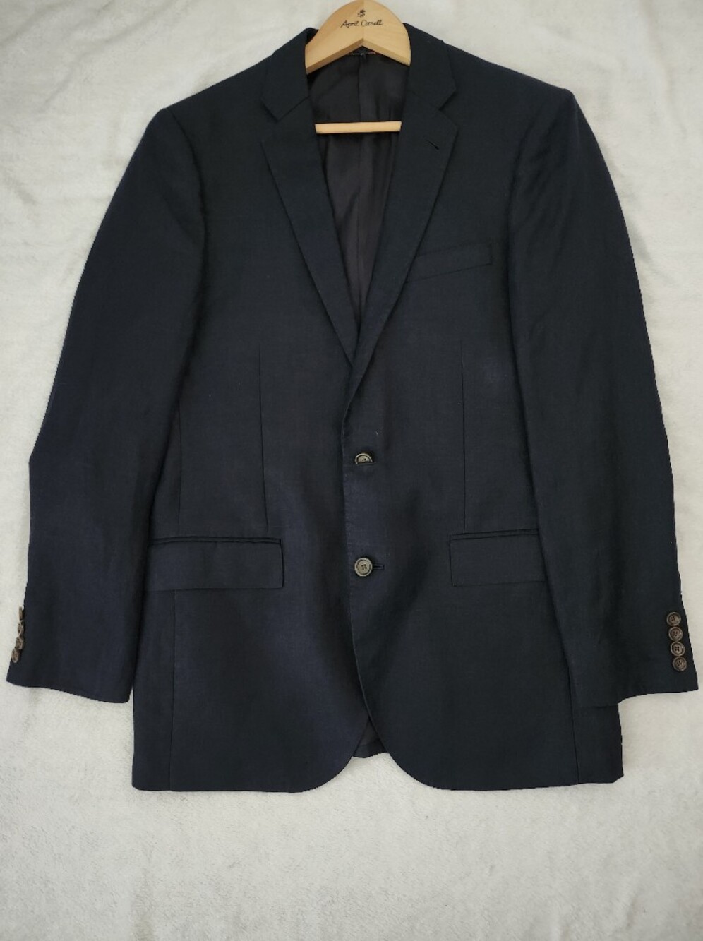 J.  CREW Ludlow Men's 40L Navy Blue Linen Suit Jacket Slim Fit | Smart‎ Casual - Picture 5 of 9